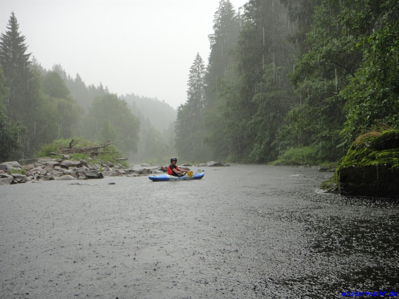 Regen auf dem Regen, aber er geht vorbei