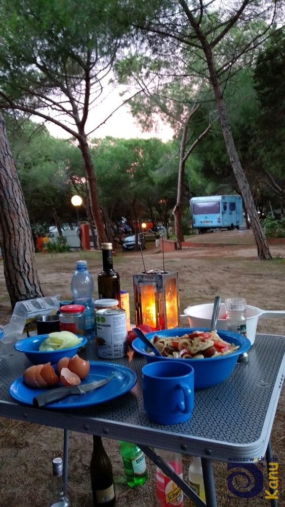 Abendstimmung auf dem Campingplatz