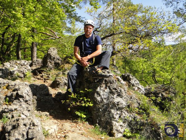 Auf dem Noris-Klettersteig auf der Frankenalb